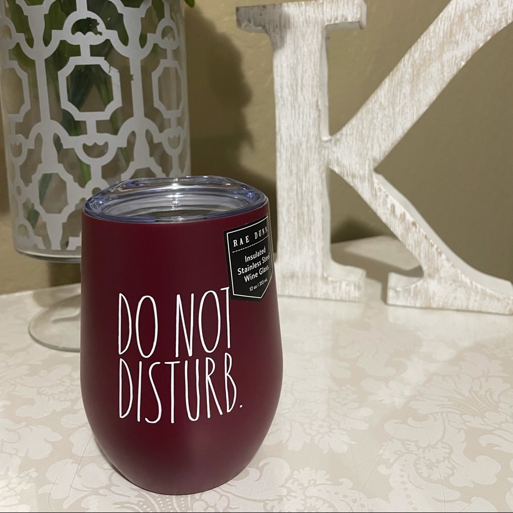 🌈 Rae Dunn “DO NOT DISTURB” wine tumbler 🌈
